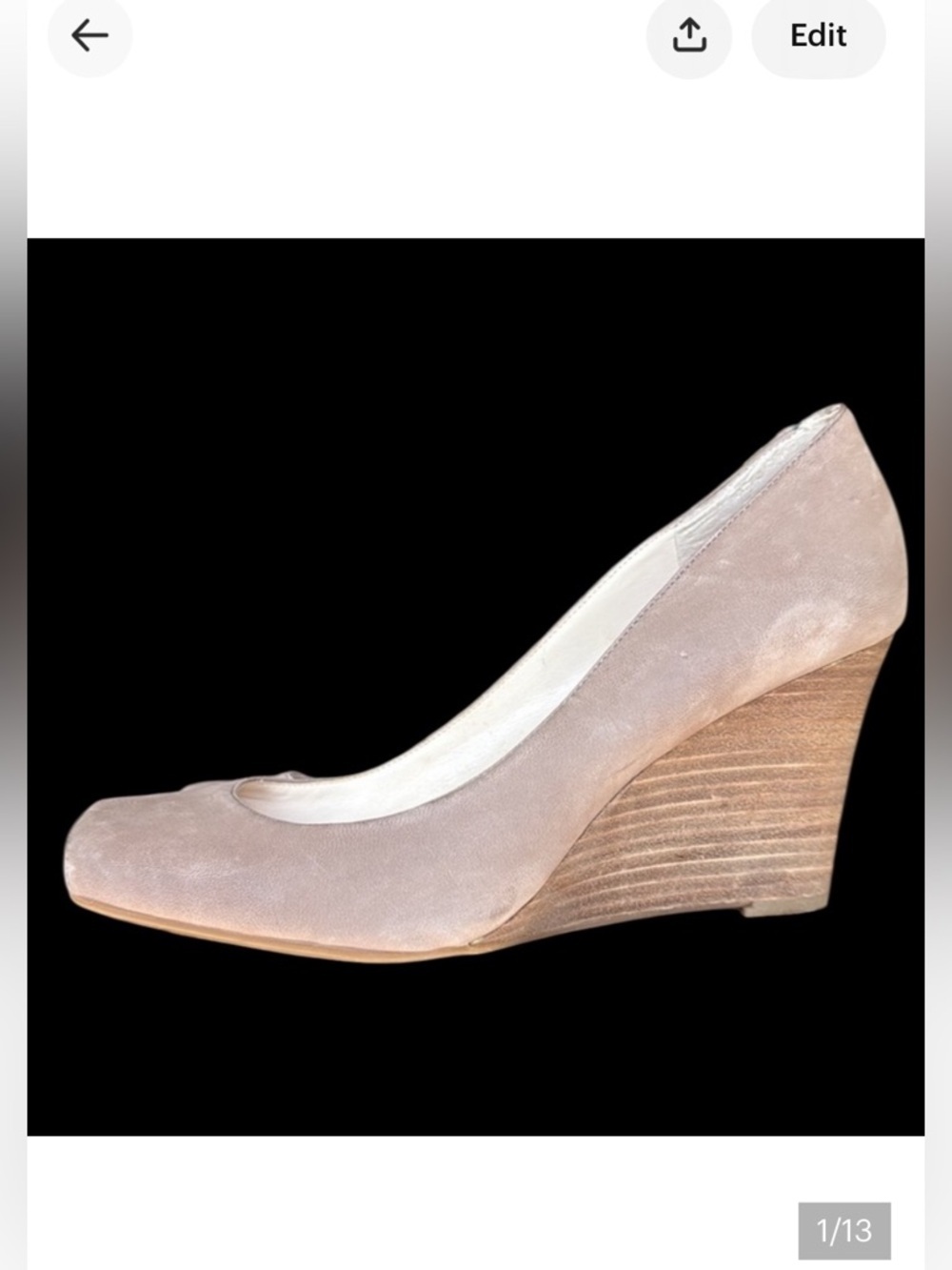 JESSICA SIMPSON ladies camel colored wedges 8 1/2 very good condition